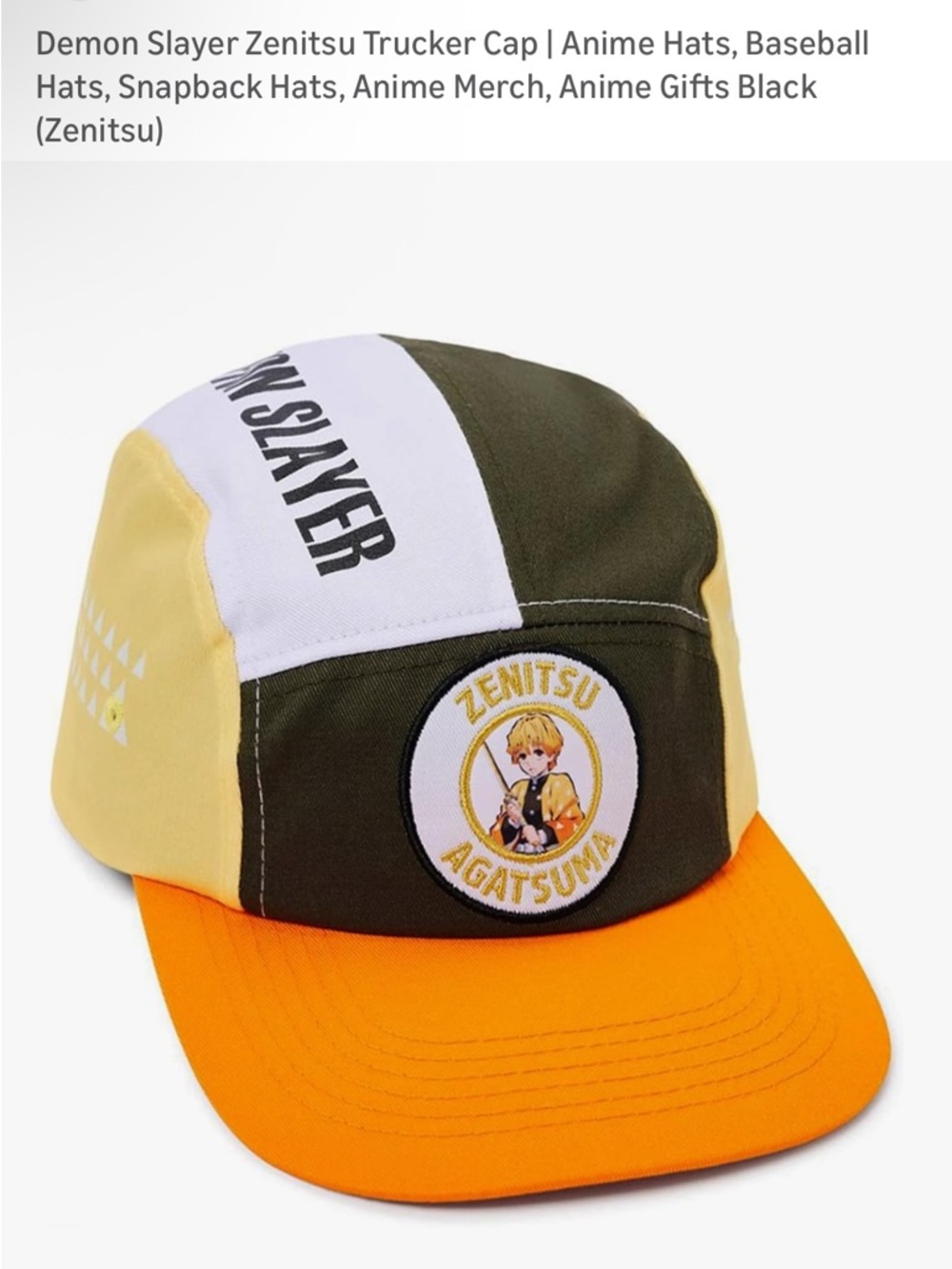 DEMON SLAYER: ZENITSU AGATSUMA BallCap Adjustable Strap Hat